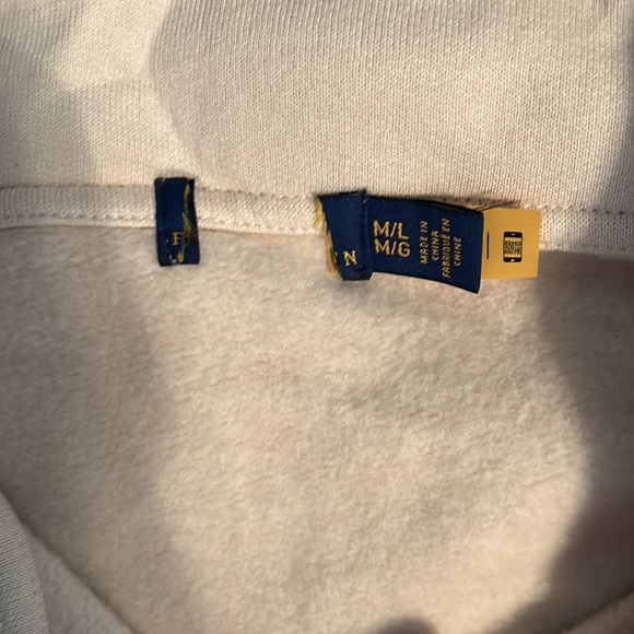 Polo Ralph Lauren - Women’s Oversized Sweatshirt with Leather Trim- Size M/L - Picture 3 of 8